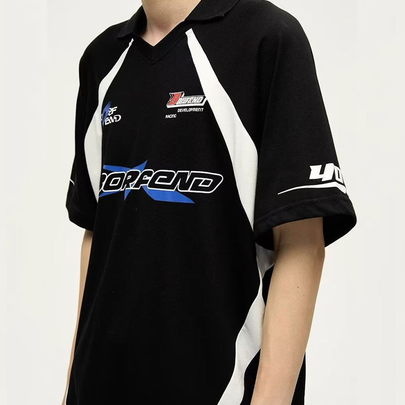 Hip Hop Spliced Racing Suit T-Shirt