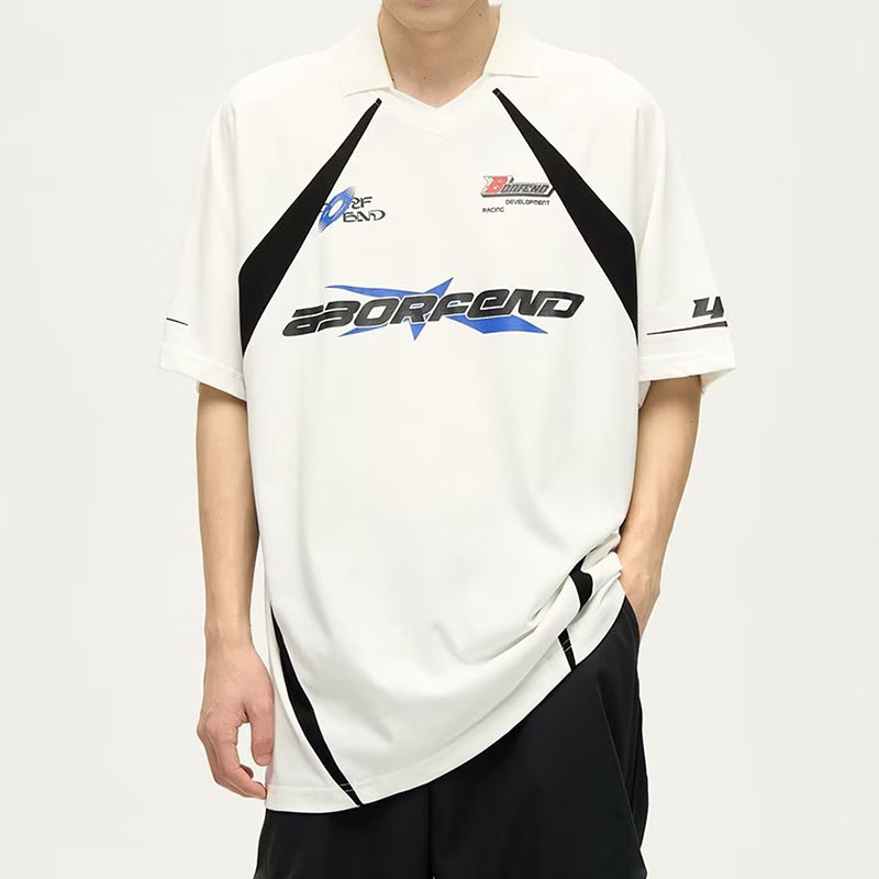 Hip Hop Spliced Racing Suit T-Shirt