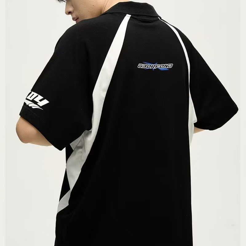 Hip Hop Spliced Racing Suit T-Shirt