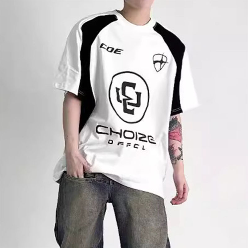 Hip Hop Spliced Racing Suit T-Shirt