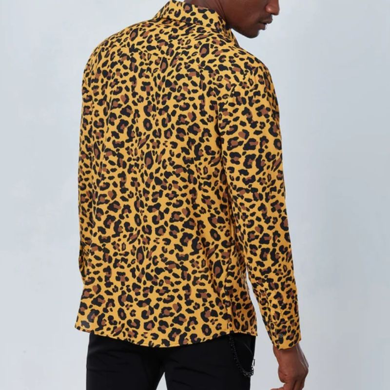 Men's Leopard Long Sleeve Shirt