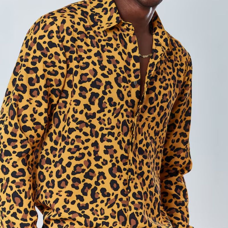 Men's Leopard Long Sleeve Shirt