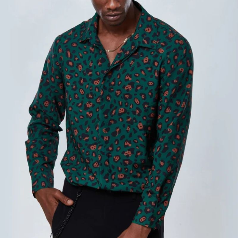 Men's Leopard Long Sleeve Shirt