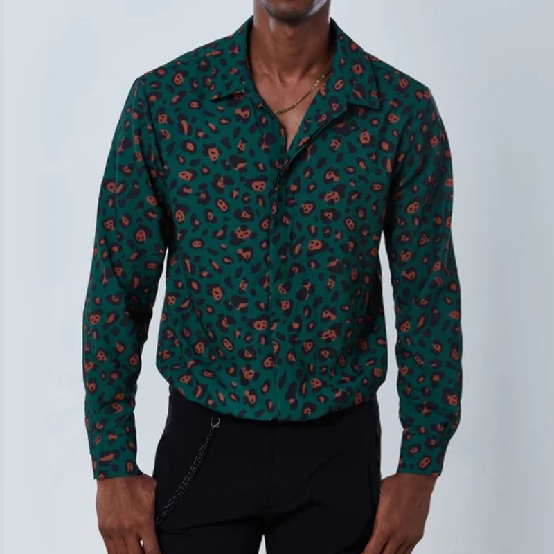 Men's Leopard Long Sleeve Shirt