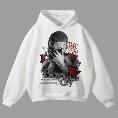 Boy‘s Don’t Cry Print Hoodie