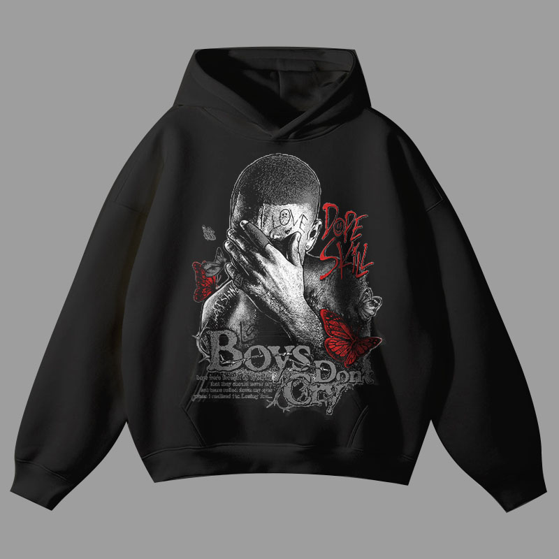 Boy‘s Don’t Cry Print Hoodie