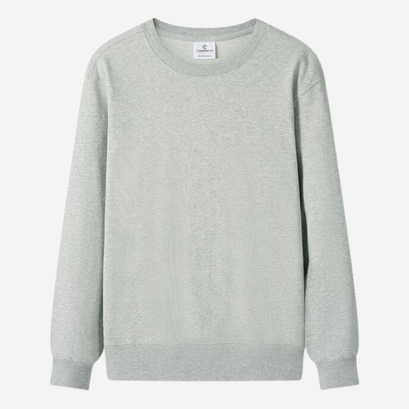 Unisex Solid Color Round Neck Sweatshirt