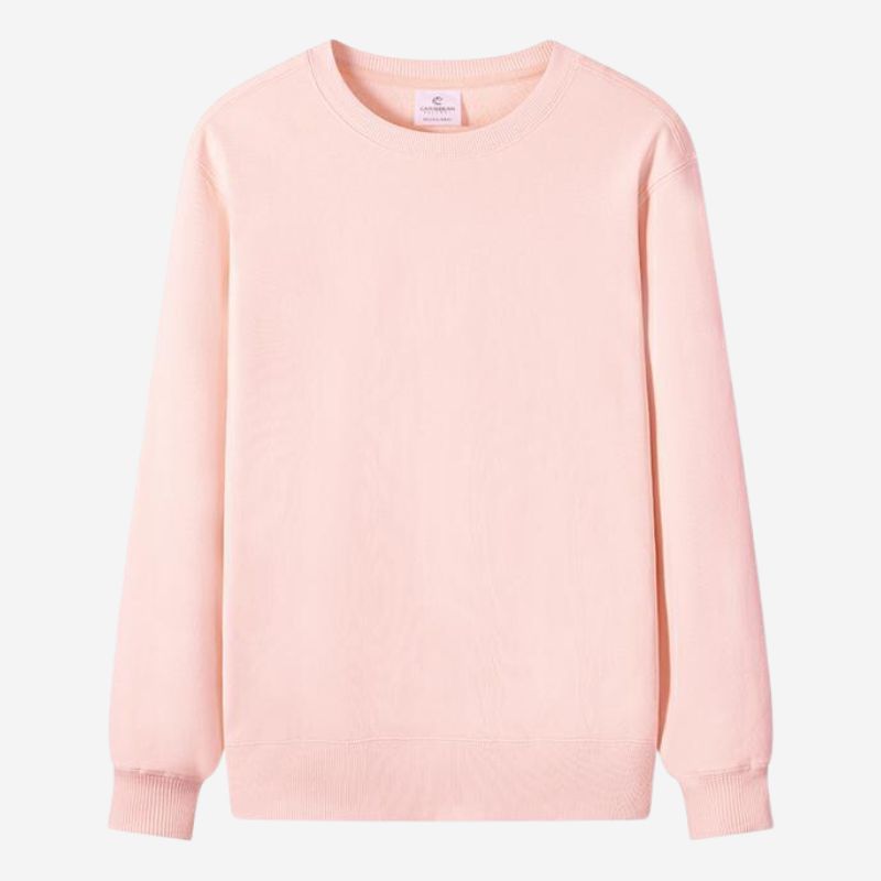 Unisex Solid Color Round Neck Sweatshirt