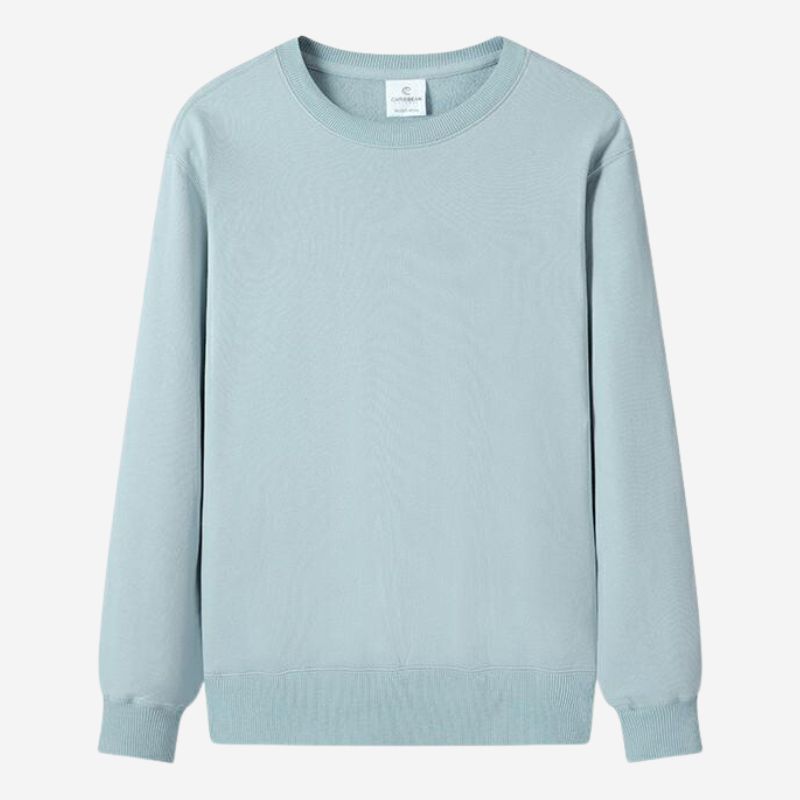 Unisex Solid Color Round Neck Sweatshirt