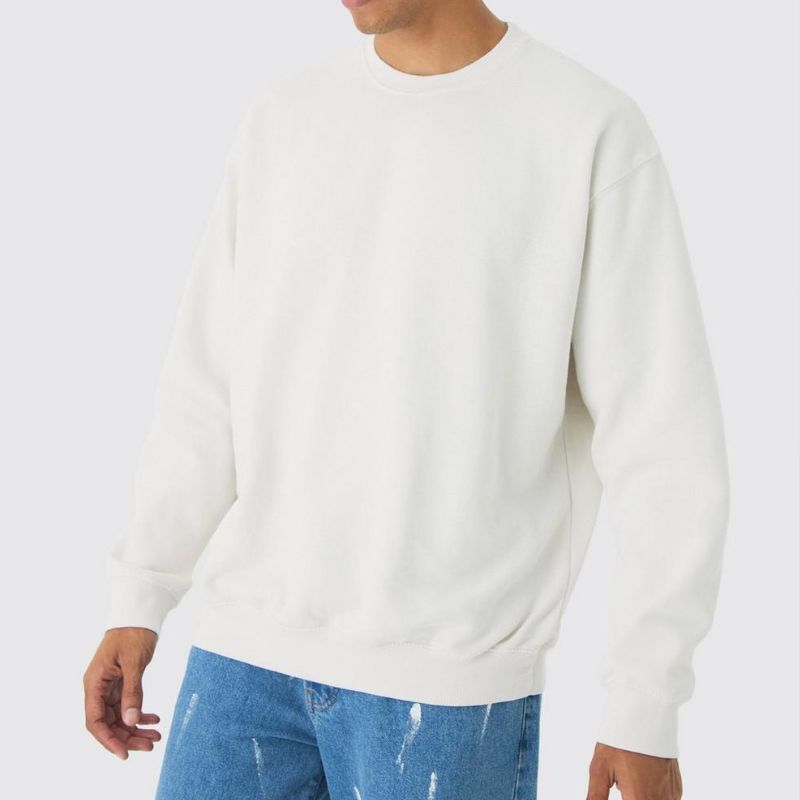 Unisex Solid Color Round Neck Sweatshirt