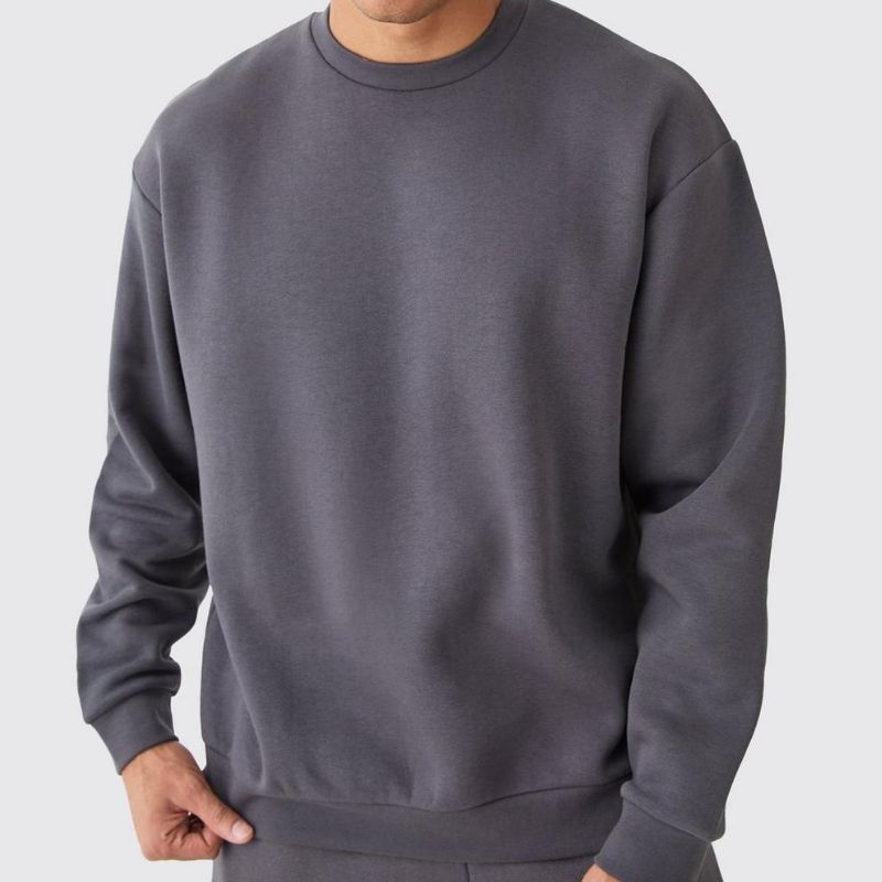 Unisex Solid Color Round Neck Sweatshirt