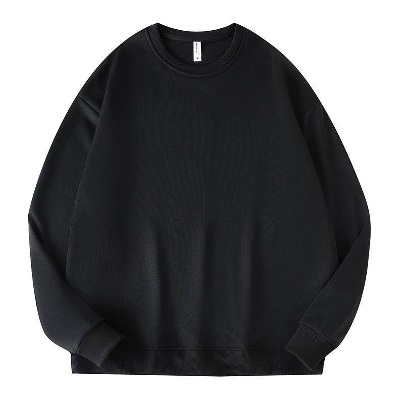 Unisex Solid Color Round Neck Sweatshirt