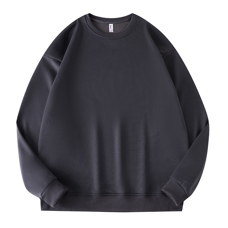 Unisex Solid Color Round Neck Sweatshirt