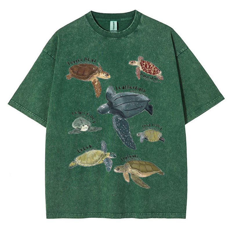 I Am Thankful For Turtle Washed Cotton T Shirt