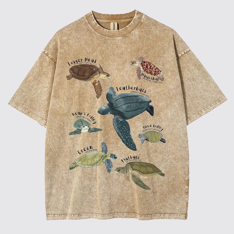 I Am Thankful For Turtle Washed Cotton T Shirt