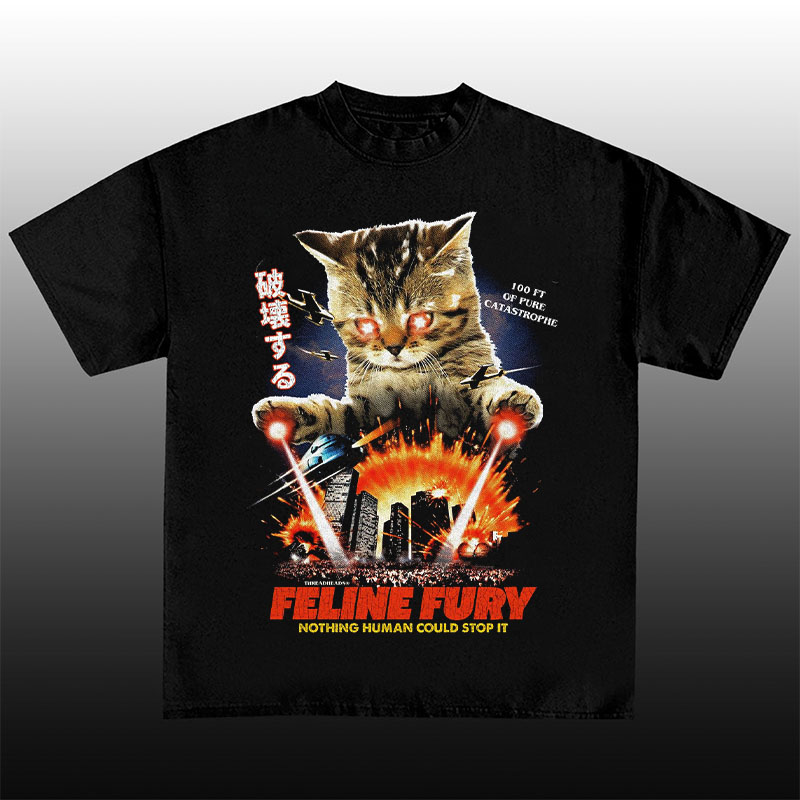 Feline Fury Cotton T-shirts