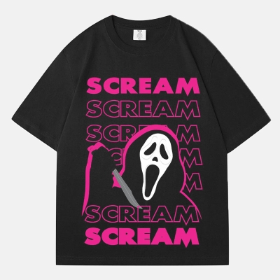 Halloween Graphic Cotton T-Shirt