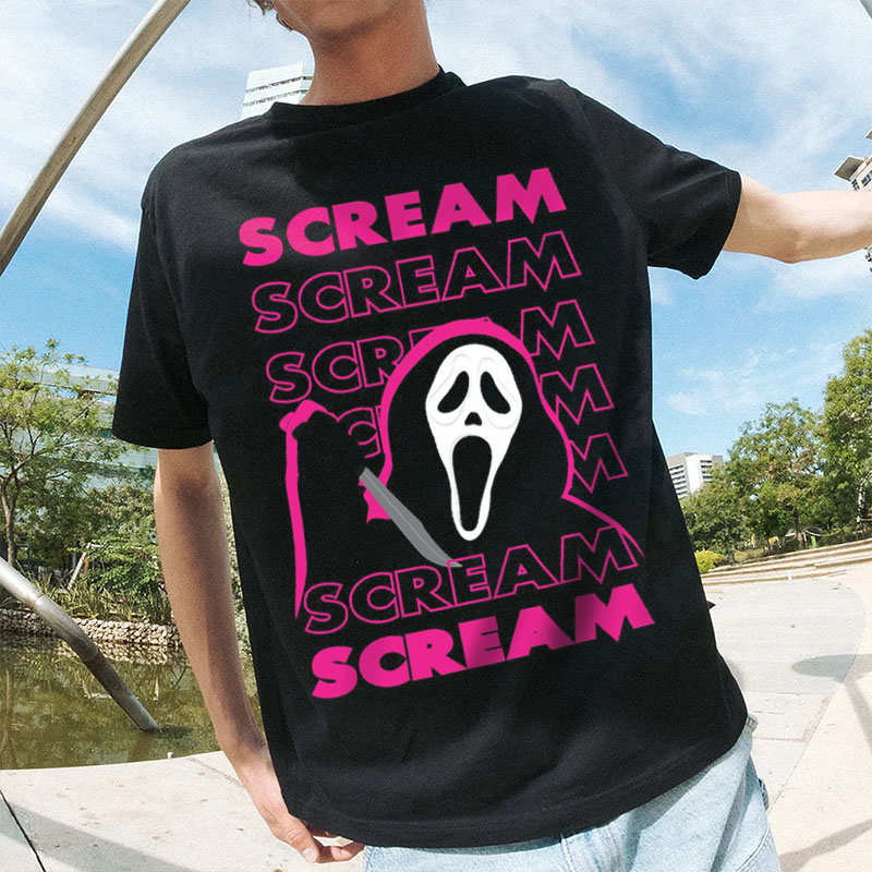 Halloween Graphic Cotton T-Shirt