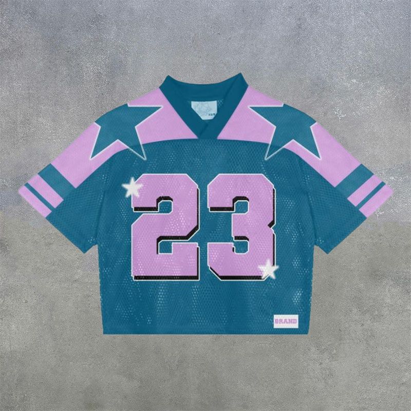 No.23 Digital Print Mesh Jersey