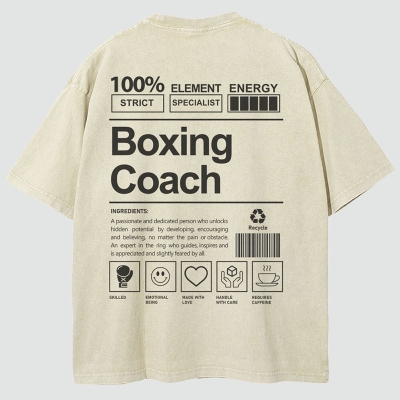 Boxing Coach Unisex Fit Washed T-Shirt