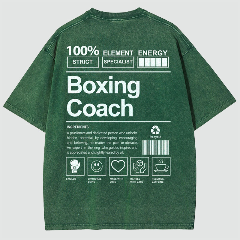 Boxing Coach Unisex Fit Washed T-Shirt