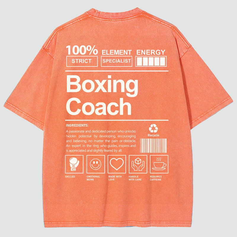 Boxing Coach Unisex Fit Washed T-Shirt