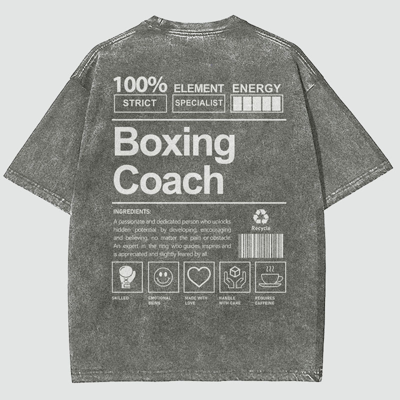 Boxing Coach Unisex Fit Washed T-Shirt