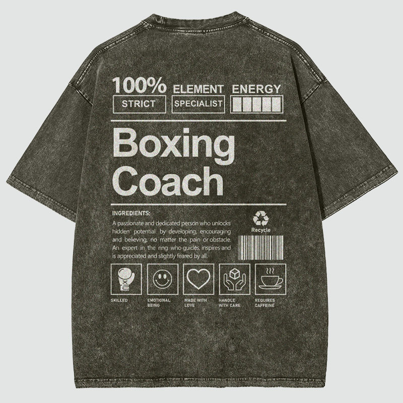 Boxing Coach Unisex Fit Washed T-Shirt