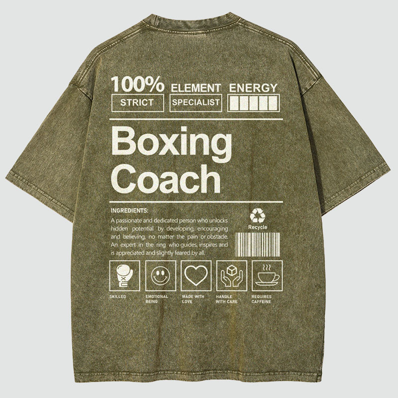 Boxing Coach Unisex Fit Washed T-Shirt