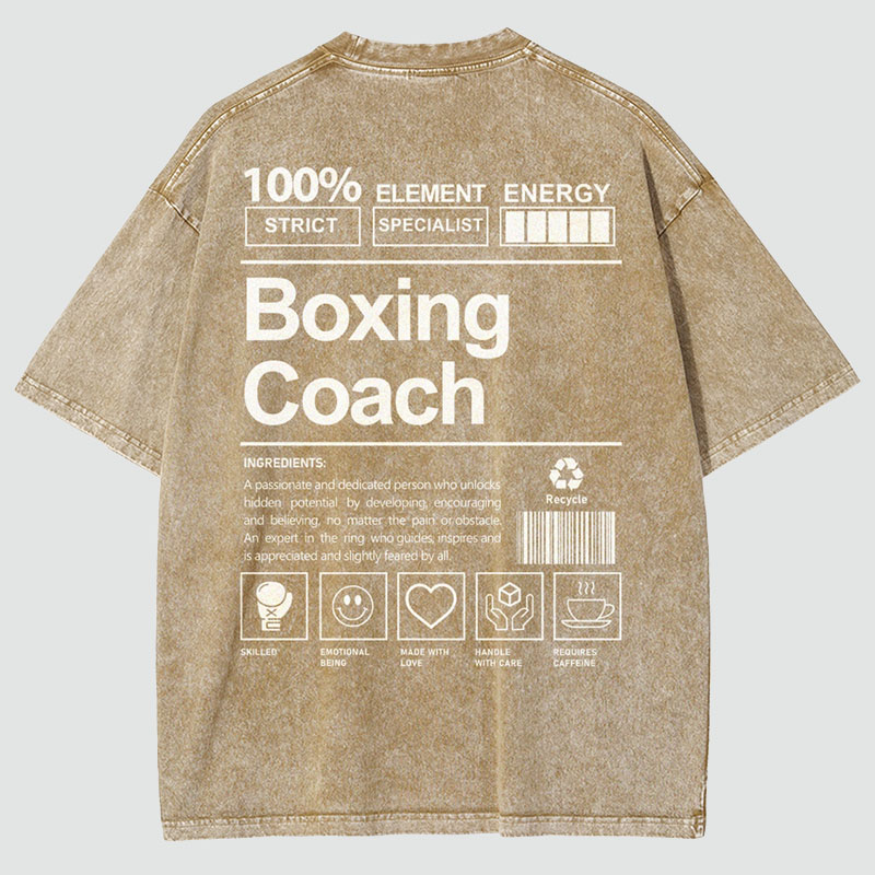 Boxing Coach Unisex Fit Washed T-Shirt