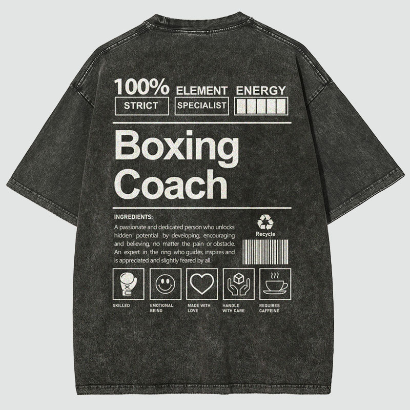 Boxing Coach Unisex Fit Washed T-Shirt