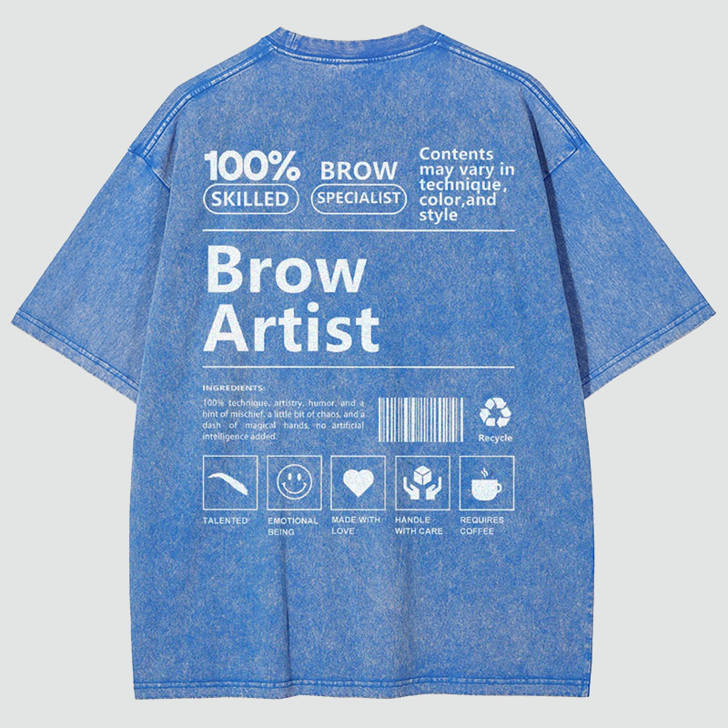 Brow Artist Vintage Snowflake Washed T-Shirt