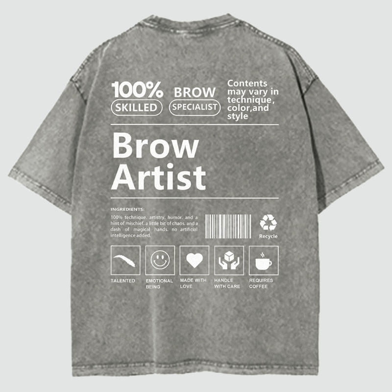 Brow Artist Vintage Snowflake Washed T-Shirt