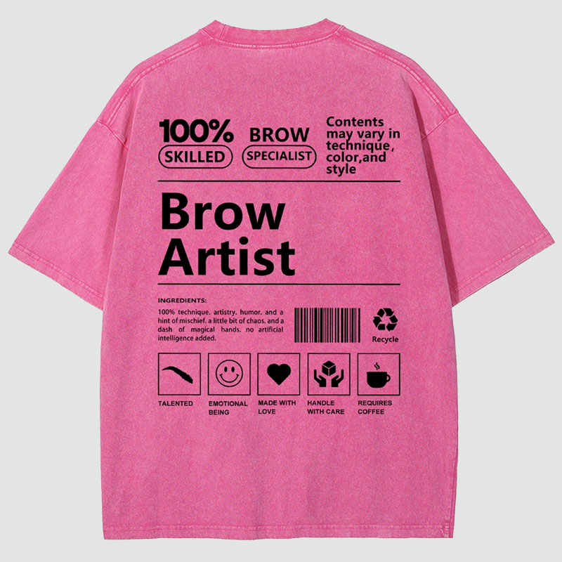 Brow Artist Vintage Snowflake Washed T-Shirt