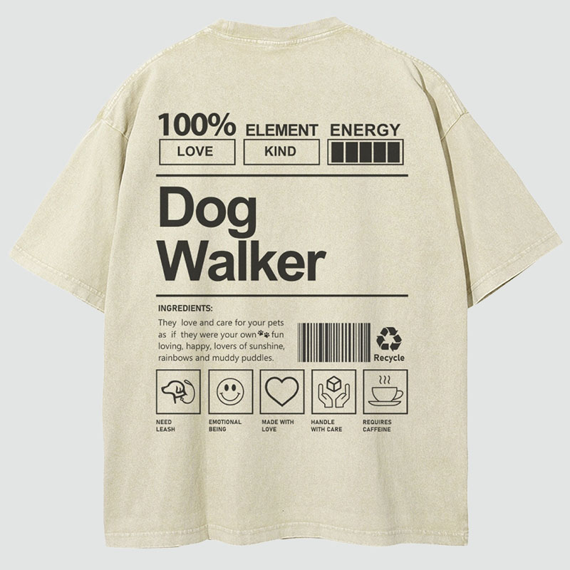 Dog Walker Unisex Fit Washed T-Shirt