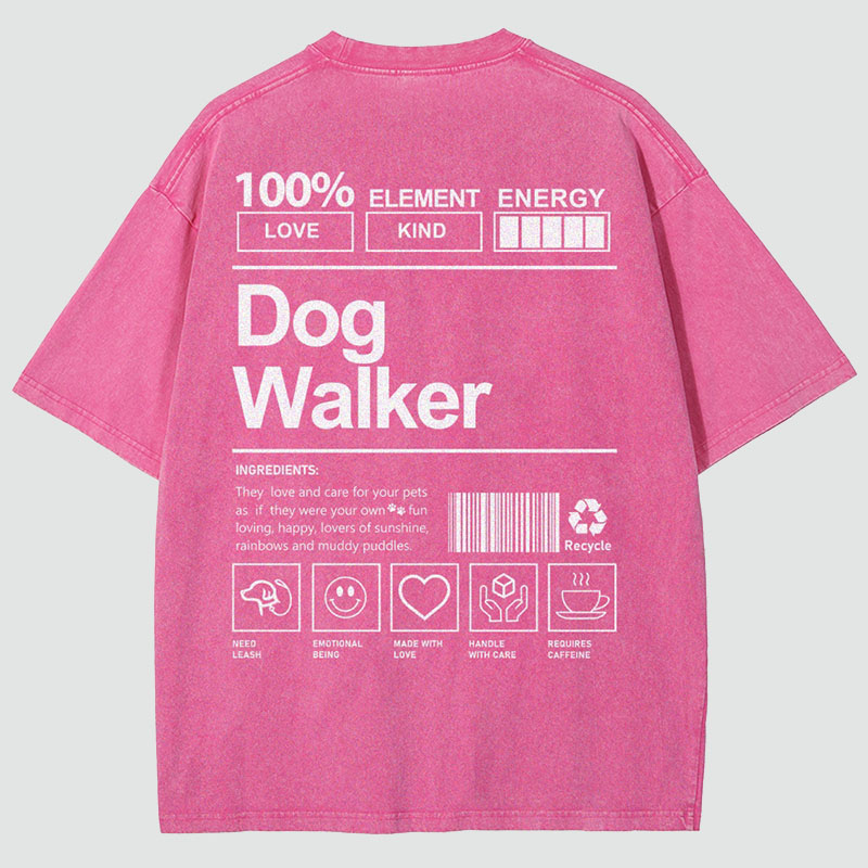 Dog Walker Unisex Fit Washed T-Shirt