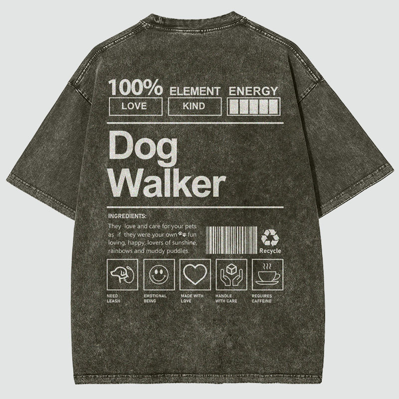 Dog Walker Unisex Fit Washed T-Shirt