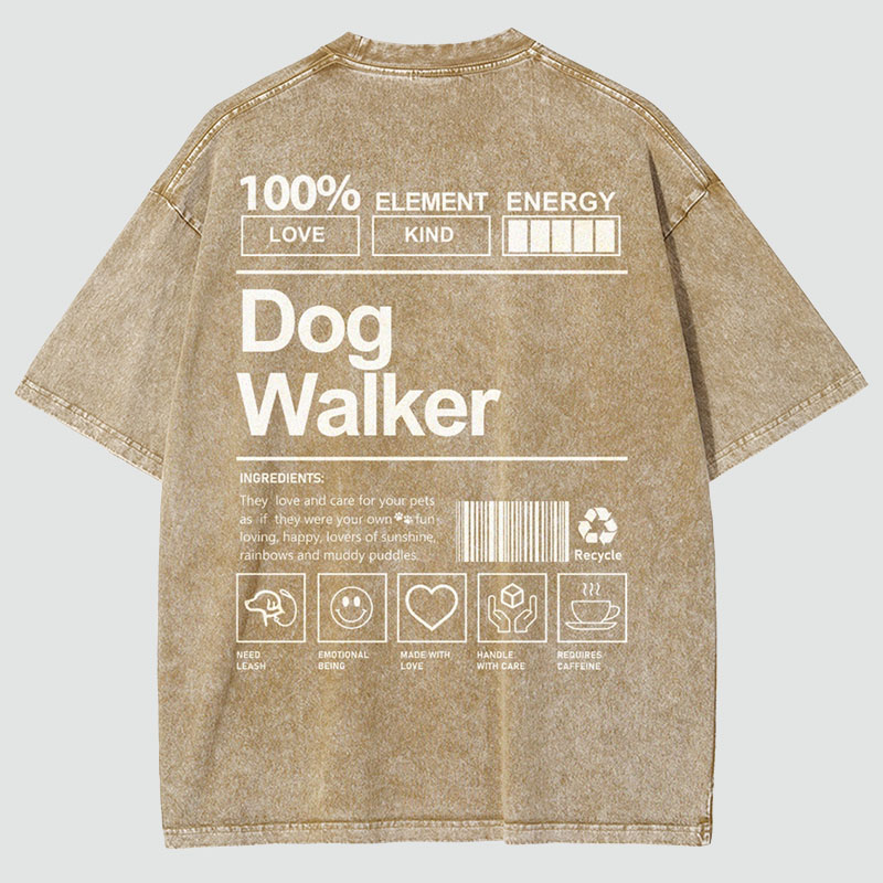 Dog Walker Unisex Fit Washed T-Shirt