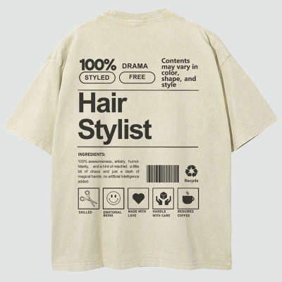 Hair Stylist Unisex Fit Washed T-Shirt