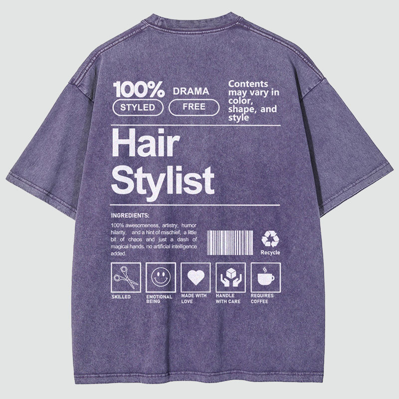 Hair Stylist Unisex Fit Washed T-Shirt