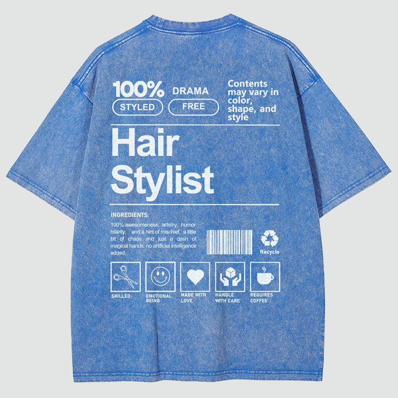 Hair Stylist Unisex Fit Washed T-Shirt