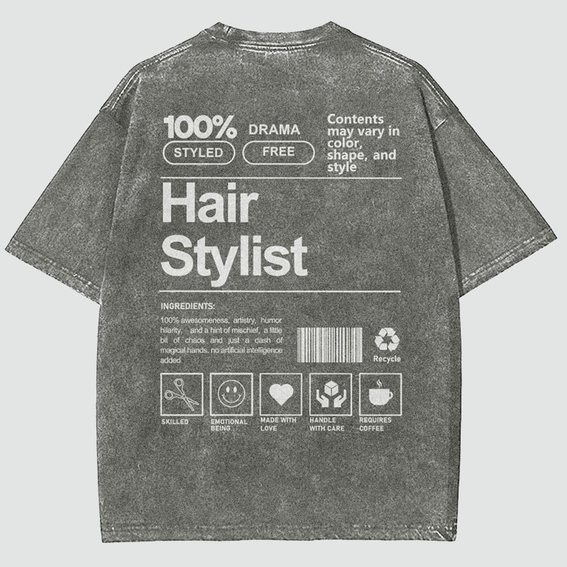 Hair Stylist Unisex Fit Washed T-Shirt