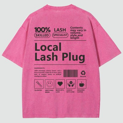 Local Lash Plug Vintage Snowflake Washed T-Shirt