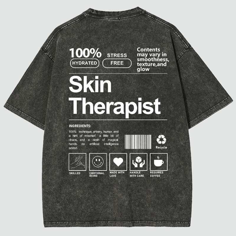 Skin Therapist Unisex Fit Washed T-Shirt