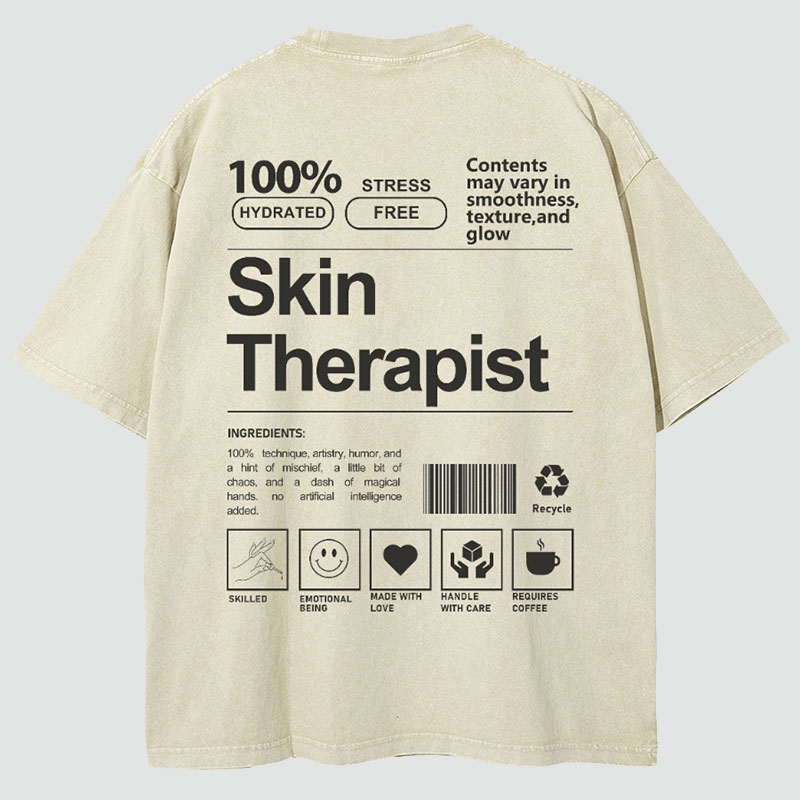 Skin Therapist Unisex Fit Washed T-Shirt