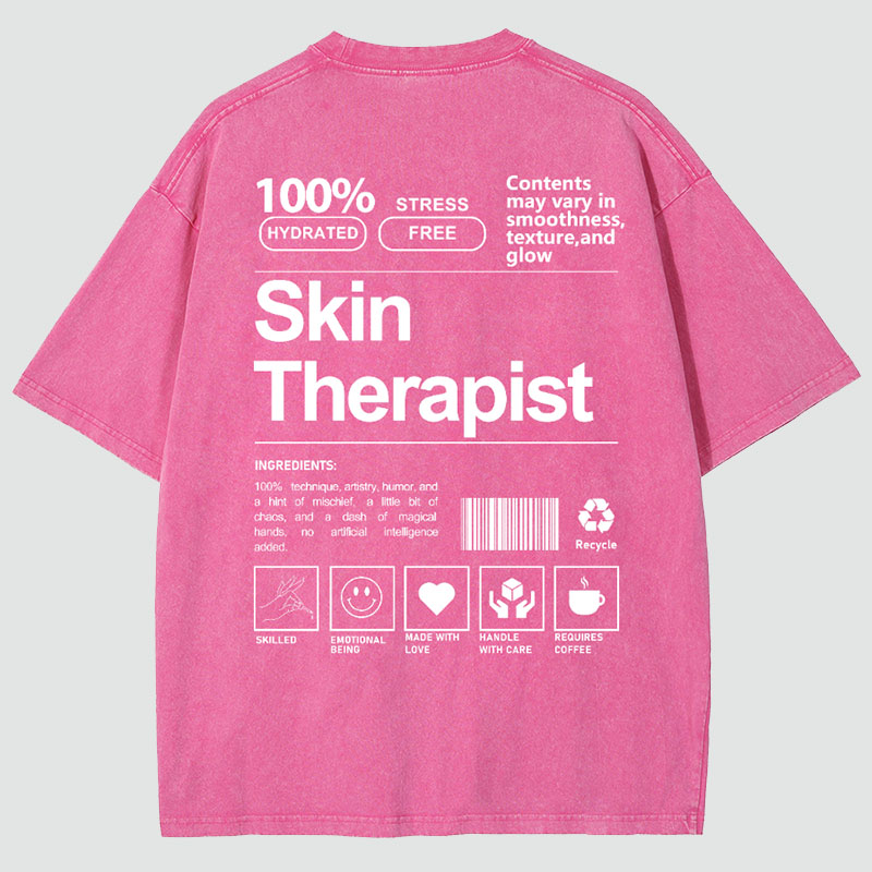 Skin Therapist Unisex Fit Washed T-Shirt