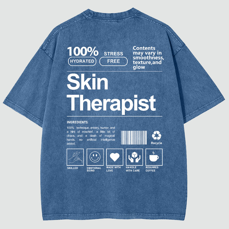 Skin Therapist Unisex Fit Washed T-Shirt