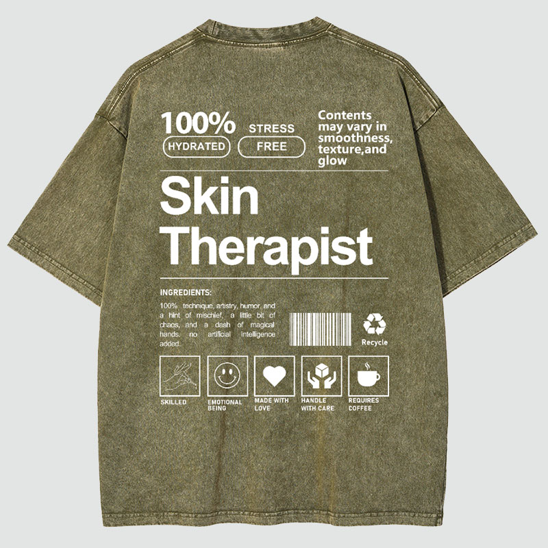 Skin Therapist Unisex Fit Washed T-Shirt