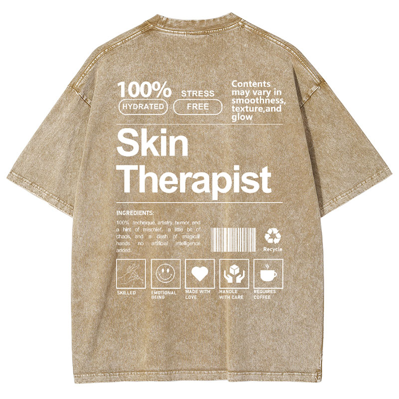 Skin Therapist Unisex Fit Washed T-Shirt