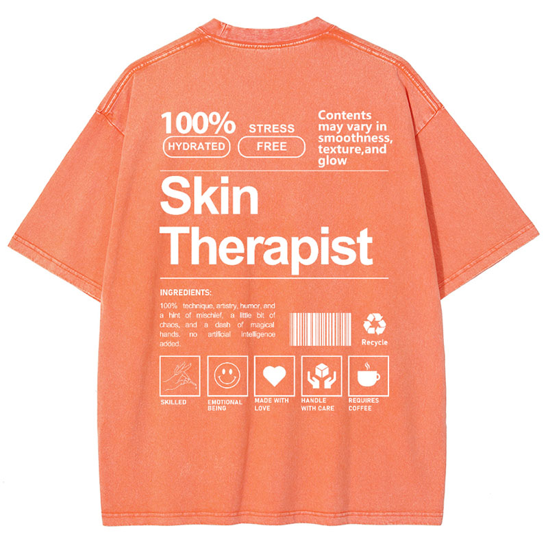 Skin Therapist Unisex Fit Washed T-Shirt